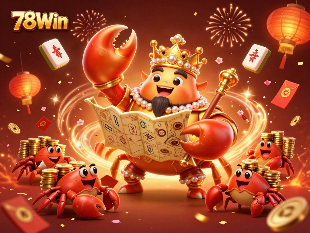 Engage in thrilling gaming at 78Win: Experience vibrant 3D casino action with the golden crab emperor.